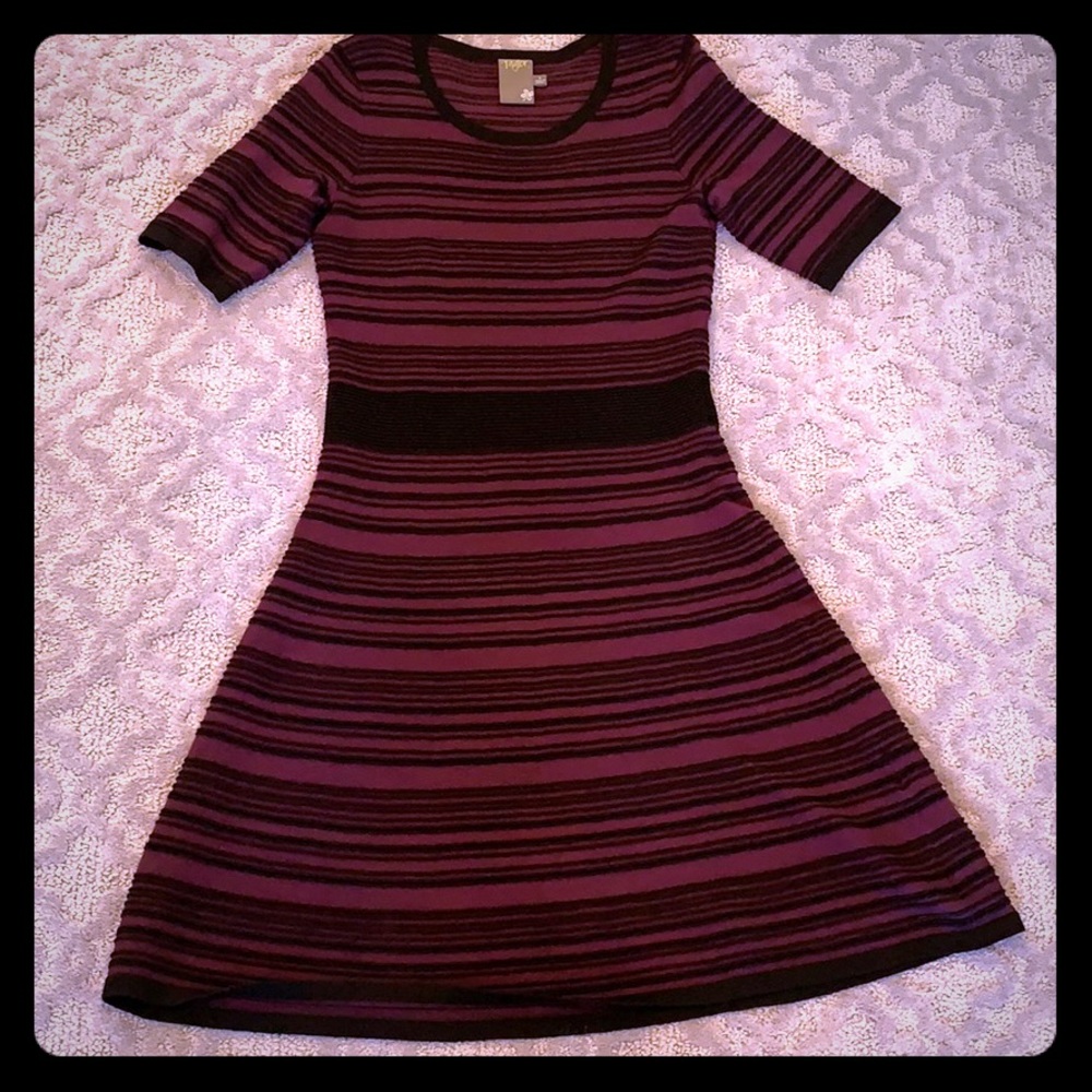 Knit jersey with ribs